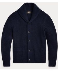 RRL - Cashmere Shawl-Collar Cardigan - Lyst