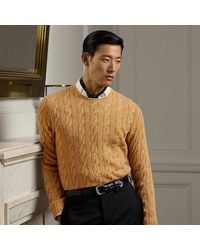 Ralph Lauren - Kaschmirpullover mit Zopfmuster - Lyst