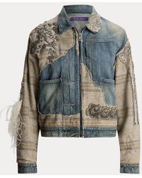 Ralph Lauren Collection - Allyce Embellished Denim Jacket - Lyst