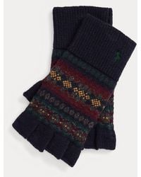 Polo Ralph Lauren - Fair Isle Wool-Blend Fingerless Gloves - Lyst