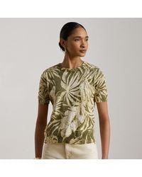 Ralph Lauren - Palm Frond-Print Short-Sleeve Jumper - Lyst