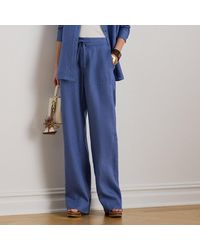 Ralph Lauren - Linen Wide-Leg Pant - Lyst