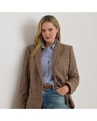 Ralph Lauren - Ralph Lauren Glen Plaid Wool-Blend Twill Blazer - Lyst
