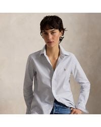 Polo Ralph Lauren - Stretch Slim Fit Striped Oxford Shirt - Lyst
