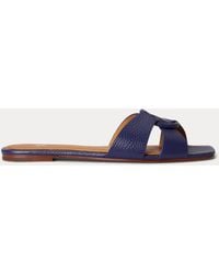 Polo Ralph Lauren - Pebbled Leather O-Ring Sandal - Lyst