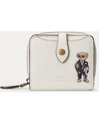 Polo Ralph Lauren Kompakte Brieftasche mit Polo Bear - Natur