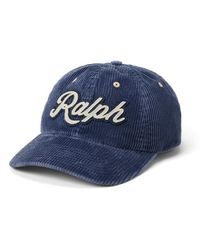 Polo Ralph Lauren - Cappellino in velluto a coste con logo Ralph Lauren - Lyst