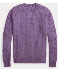 Ralph Lauren - Kaschmirpullover Mit Zopfmuster - Lyst