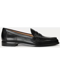 Ralph Lauren - Mocassini Wynnie in pelle brunita - Lyst