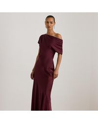 Ralph Lauren - Satin Charmeuse Off-The-Shoulder Gown - Lyst