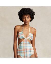 Polo Ralph Lauren - Halter Cutout One-piece Swimsuit - Lyst