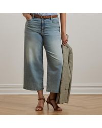 Ralph Lauren - Ralph Lauren High-Rise Wide-Leg Cropped Jean - Lyst