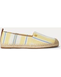Ralph Lauren - Cameryn Iii Striped Canvas Espadrille - Lyst