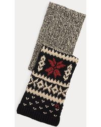 Polo Ralph Lauren - Snowflake Marled Wool-Blend Scarf - Lyst
