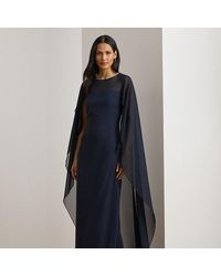 Ralph Lauren - Cape Georgette Gown - Lyst