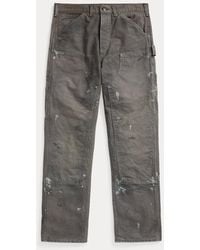 RRL - Engineer Fit Distressed Canvas Trouser - Lyst