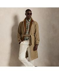 Polo Ralph Lauren - Glen Plaid Summer Tweed Balmacaan Coat - Lyst