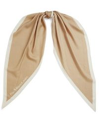Polo Ralph Lauren - Foulard a rombo in lana e seta con logo - Lyst