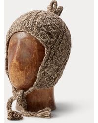 RRL - Aran-Knit Wool-Blend Earflap Cap - Lyst
