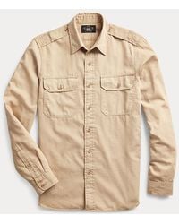 RRL - Slim Garment-dyed Twill Shirt - Lyst
