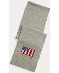 Ralph Lauren - Flag Knit Wool-Blend Scarf - Lyst