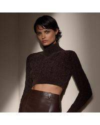 Ralph Lauren - Silk-blend Cropped Turtleneck Sweater - Lyst