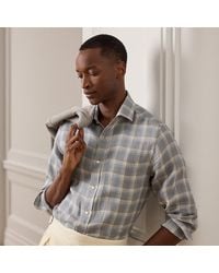 Ralph Lauren - Plaid Linen Twill Shirt - Lyst