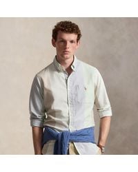 Polo Ralph Lauren - Custom Fit Striped Oxford Shirt - Lyst