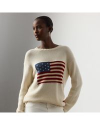 Ralph Lauren - Ralph Lauren Flag Cashmere Crewneck Sweater - Lyst