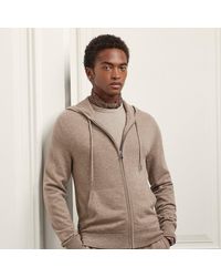 Ralph Lauren Purple Label - Wool-cashmere Hooded Full-zip Jumper - Lyst