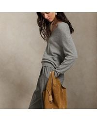 Polo Ralph Lauren - Polo Play Suede Medium Tote - Lyst