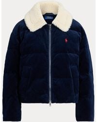 Polo Ralph Lauren - Fleece-Collar Corduroy Down Puffer - Lyst
