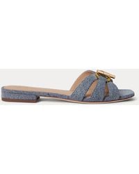 Ralph Lauren - Sandale Blaike Aus Vorgewaschenem Denim - Lyst