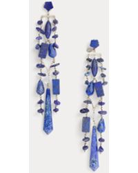Ralph Lauren - Lapis & Crystal Chandelier Earrings - Lyst