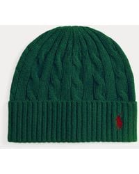 Polo Ralph Lauren - Berretto in lana e cashmere a trecce - Lyst