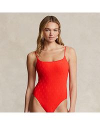 Polo Ralph Lauren - Allover Pony One-piece Swimsuit - Lyst