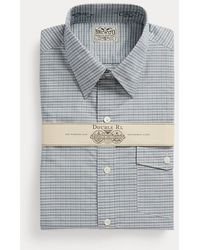 RRL - Slim Fit Checked Woven Shirt - Lyst