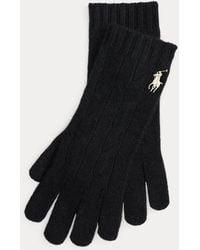 Polo Ralph Lauren - Gants Torsadés En Laine Et Cachemire - Lyst