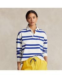Polo Ralph Lauren - Kurzes Jersey-Rugbyhemd mit Streifen - Lyst