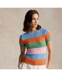 Polo Ralph Lauren - Striped Cable Short-sleeve Jumper - Lyst