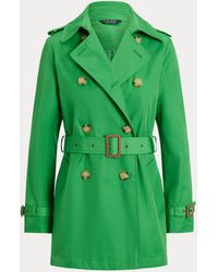 Ralph Lauren - Zweireihiger Trenchcoat Mit Baumwolle - Lyst