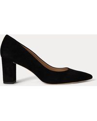 Ralph Lauren - Ralph Lauren Lanette Suede Block-Heel Pump - Lyst