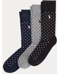 Polo Ralph Lauren - Tre paia di calze lunghe a pois - Lyst
