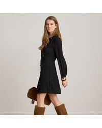 Ralph Lauren - Double-Breasted Georgette Dress - Lyst
