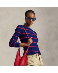 Polo Ralph Lauren - Striped Cable-Knit Cotton Jumper - Lyst