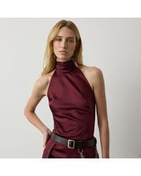 Ralph Lauren - Chilton Satijnen Top - Lyst