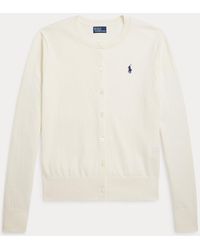 Polo Ralph Lauren - Stretch Cotton-Blend Crewneck Cardigan - Lyst