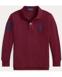 Polo Ralph Lauren - Ralph Lauren Boy's Big Pony Mesh Long-Sleeve Polo Shirt - Lyst