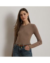 Ralph Lauren - Ralph Lauren Stretch Cotton Long-Sleeve Tee - Lyst