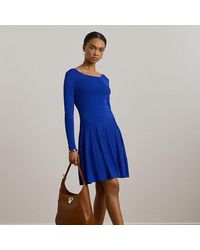 Ralph Lauren - Abito in maglia a maniche lunghe - Lyst